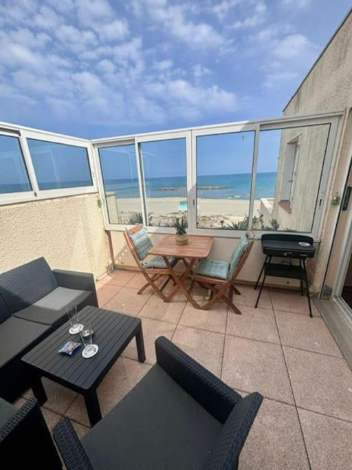 Grand Large Appartement Terrasse Front De Mer Barcares Le Barcarès Exterior foto
